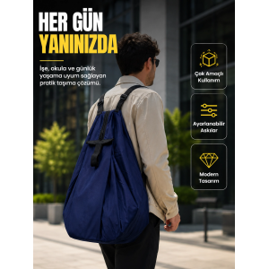 Geniş İç Hacimli Katlanabilir Çanta Pratik Taşıma Deneyimi Sunan Modern Tasarım