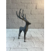 Geyik Figürü Gri Modern Salon Ve Raf Dekoru