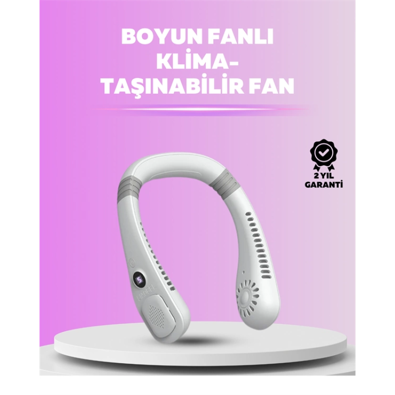 Giyilebilir Bladeless Boyun Fanı | 360° Serinlik, 5 Kademe Rüzgar, Usb Şarjlı Sessiz Mini Klima Giyilebilir Bladeless Boyun Fanı | 360° Serinlik, 5 Kademe Rüzgar, Usb Şarjlı Sessiz Mini Klima