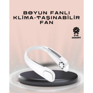 Giyilebilir Sessiz Fan | 224g Hafif, Bladeless Güvenli Tasarım, 5 Vitesli Soğutma, Usb Şarjlı Fan