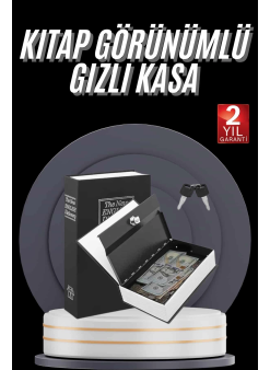 Gizli Kasa Kilitli Sözlük Görünümlü 18cm Gizli Kasa Büyük Boy Anahtarlı
