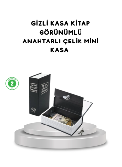 Gizli Kitap Kasa – Metal Gövdeli, Anahtarlı