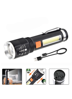 Gold Orion Km-102 4 Modlu Tip-c Şarjlı Zoomlu Taktikal El Feneri