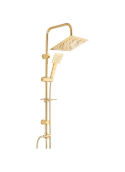 Golden Kare Krom Lüks Robot Yağmurlama Tepe Duş Seti