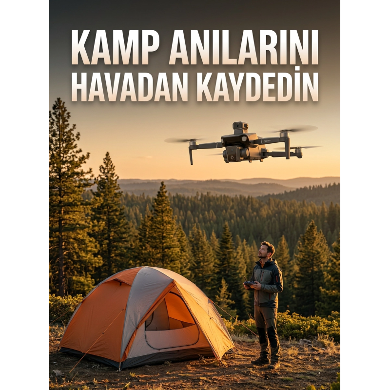 Gps Destekli Katlanabilir Çift Kameralı Drone Ekranlı Kumandalı Gps Destekli Katlanabilir Çift Kameralı Drone Ekranlı Kumandalı