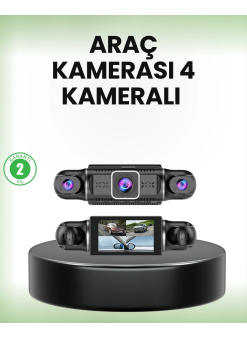Gps’li 4 Kameralı Araç İç Dış Kayıt Sistemi 1080p Wifi Destekli