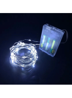 Gd957 Şerit Pilli Aydınlatma 3 Metre 30 Adet Beyaz Peri Led