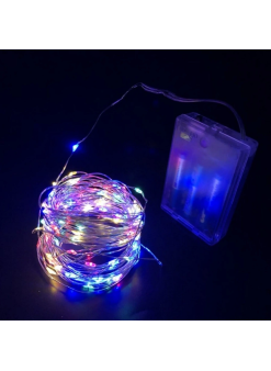 Gd968 Şerit Pilli Aydınlatma 10 Metre 100 Adet Rgb Peri Led