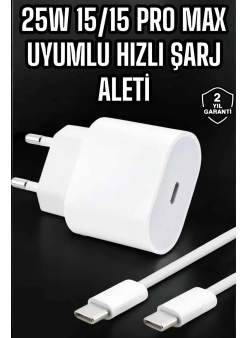 Güç Adaptörü Ve Kablosu Şarj Aleti 15/15 Pro Max Uyumlu Hızlı Şarj