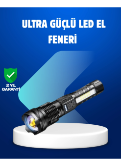 Güçlü Led El Feneri Şarj Edilebilir Çok Modlu