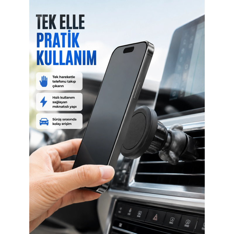 Güçlü Manyetik Araç İçi Telefon Tutucu Universal Telefon Standı Güçlü Manyetik Araç İçi Telefon Tutucu Universal Telefon Standı