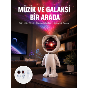 Gün Batımı Projektör Lamba Astronot Görünümlü Dekoratif Masa Lambası Yeni Nesil