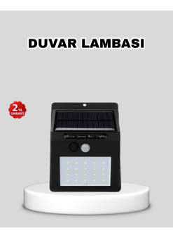 Güneş Enerjili 20 Led Hareket Sensörlü Lamba – Ip65 Su Geçirmez Dış Mekan Aydınlatma
