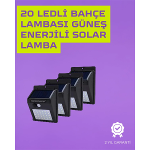 Güneş Enerjili Akıllı Duvar Lambası | Pır Sensörlü, Otomatik Aydınlatma, Dış Mekan İçin