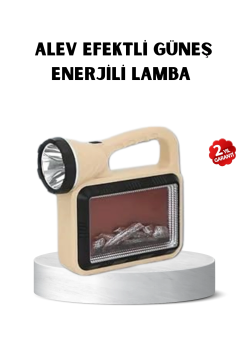Güneş Enerjili Alev Efektli Lamba Cob Led Su Geçirmez Çok Fonksiyonlu