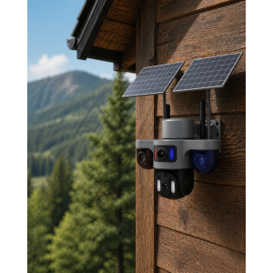 Güneş Enerjili Arıcı Kamerası 4g Sım Kartlı 9mp 3 Lens Yayla Güvenlik Kamerası 2 Yıl Garantili