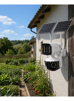Güneş Enerjili Arıcı Kamerası 4g Sım Kartlı 9mp Üç Lens Yayla Güvenlik Kamerası