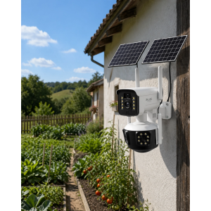 Güneş Enerjili Arıcı Kamerası 4g Sım Kartlı 9mp Üç Lens Yayla Güvenlik Kamerası 2 Yıl Garantili