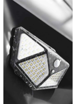 Güneş Enerjili Bahçe Aydınlatma Lambası Solar 100 Led Lamba