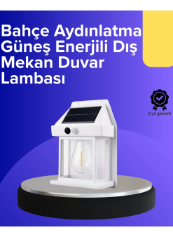 Güneş Enerjili Hareket Sensörlü Duvar Lambası