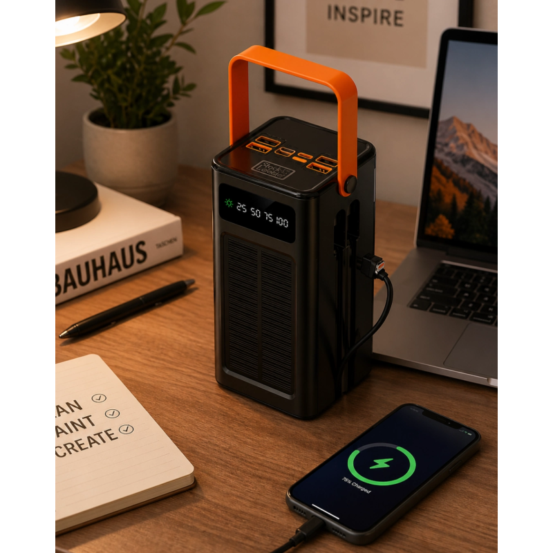 Güneş Enerjili Hızlı Şarj Powerbank Taşınabilir Yüksek Kapasiteli 80.000 Güneş Enerjili Hızlı Şarj Powerbank Taşınabilir Yüksek Kapasiteli 80.000