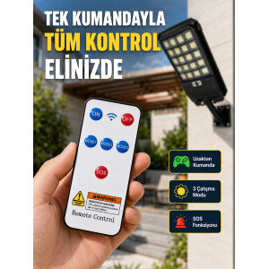 Güneş Enerjili Led Duvar Ve Direk Lambası Suya Dayanıklı Akıllı Aydınlatma