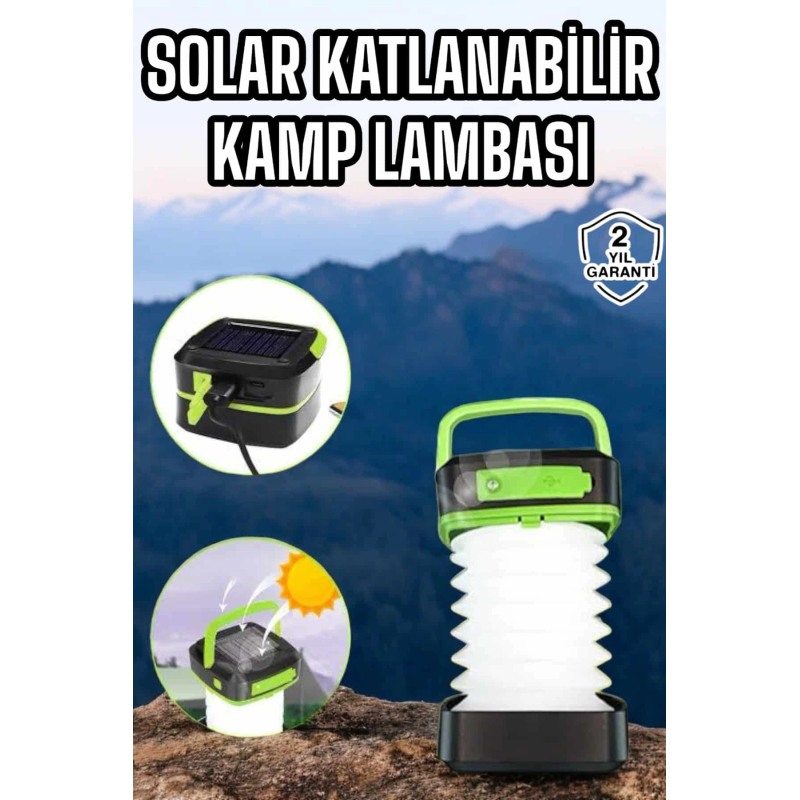 Güneş Enerjili Led Lamba Kamp Lambası Katlanabilir Lamba Usb Şarjlı Güneş Enerjili Led Lamba Kamp Lambası Katlanabilir Lamba Usb Şarjlı
