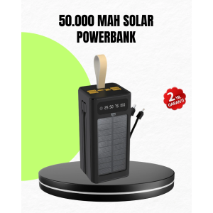 Güneş Enerjili Powerbank Dijital Göstergeli Taşınabilir Güç Kaynağı