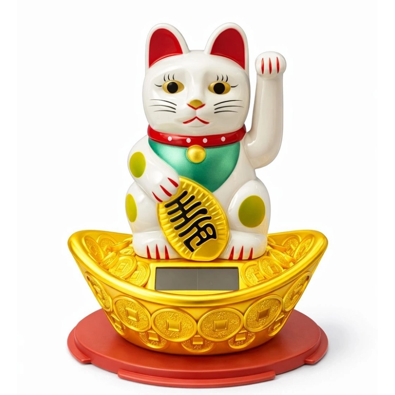 Güneş Enerjili Sallanan Şans Kedisi - Maneki Neko Alk4522 Güneş Enerjili Sallanan Şans Kedisi - Maneki Neko Alk4522