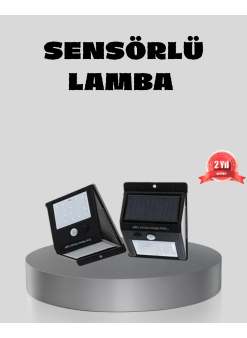 Güneş Enerjili Sensörlü Dış Mekan Duvar Lambası – 3 Modlu, 2200mah Pil, 120° Algılama