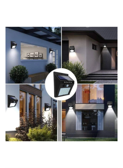 Güneş Enerjili Sensörlü Duvar Lambası Bahçe Lamba Suya Dayanıklı Bahçe Aydınlatma