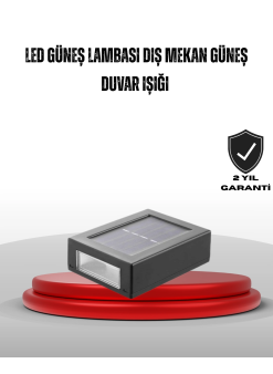 Güneş Enerjili Su Geçirmez Led Duvar Lambası