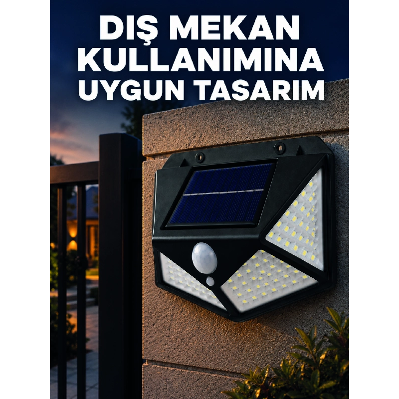 Güneş Enerjisi İle Şarj Olan Hareket Sensörlü 3 Modlu Led Dış Mekan Duvar Aydınlatması Güneş Enerjisi İle Şarj Olan Hareket Sensörlü 3 Modlu Led Dış Mekan Duvar Aydınlatması