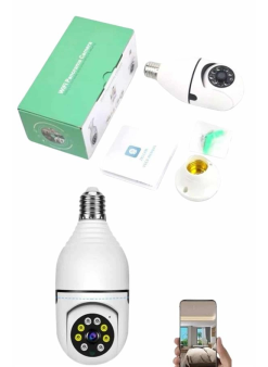 Güvenlik Kamerası Wi-fi Özellikli 360 Derece Full Hd 1080p Ampül Kamera