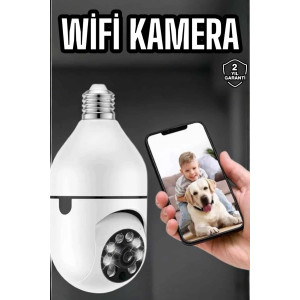 Güvenlik Kamerası Wifi Kamera Duylu Ev Kamerası Wifi Bağlantılı Dönebilen