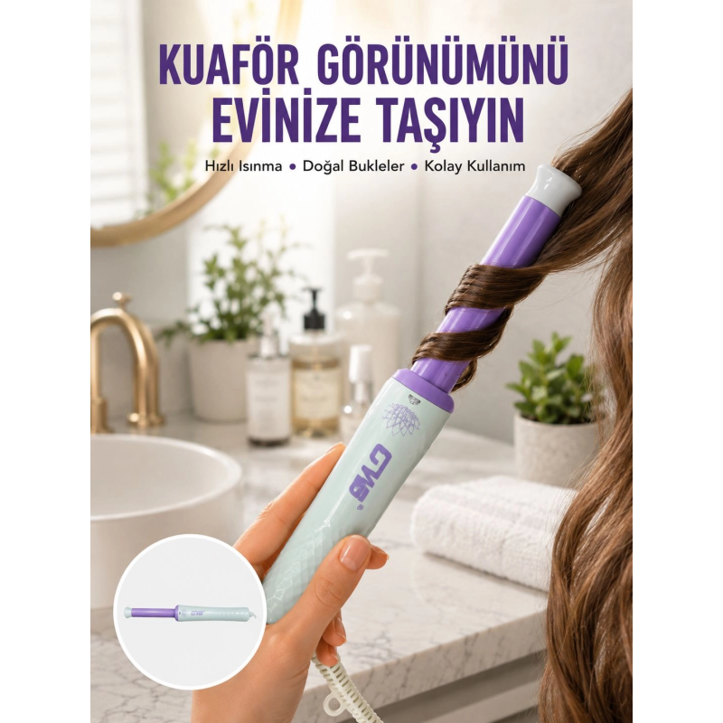 Gw Taşınabilir Saç Maşası – 360° Döner Kablo, Negatif İyonlu Seramik Teknoloji Yeni Nesil Gw Taşınabilir Saç Maşası – 360° Döner Kablo, Negatif İyonlu Seramik Teknoloji Yeni Nesil