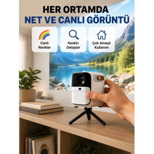 Hafif Ve Taşınabilir Projektör – 750 Gram Ağırlıkla Mobil Kullanıma Uygun Yeni Nesil