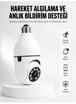 Hareket Algılamalı Kablosuz Akıllı Ev Güvenlik Kamerası Yeni Nesil