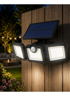 Hareket Sensörlü Solar Bahçe Lambası Güçlü Led Duvar Projektörü