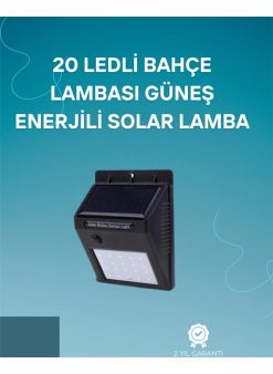 Hareket Sensörlü Solar Lamba | 120° Algılama Açısı, 3-4 Metre Mesafe, Suya Dayanıklı Led