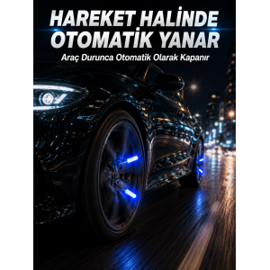 Hareketle Yanan Led Sibop Işığı 4'lü Araç Lastik Lambası