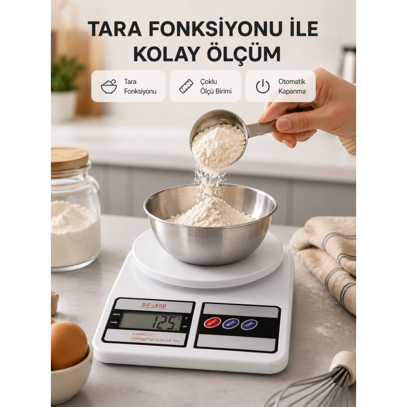 Hassas Dijital Mutfak Tartısı 1g Doğruluk, Lcd Ekran, Otomatik Kapanma Yeni Nesil Hassas Dijital Mutfak Tartısı 1g Doğruluk, Lcd Ekran, Otomatik Kapanma Yeni Nesil