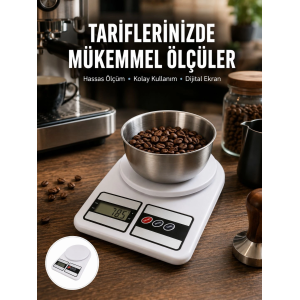 Hassas Ölçüm İçin Dijital Mutfak Tartısı – 10 Kg Kapasiteli Yeni Nesil
