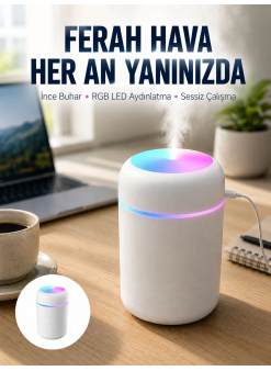 Hava Nemlendirici Buhar Makinesi Led Işıklı Usb Dekoratif Nemlendirici Yeni Nesil