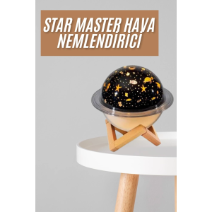 Hava Nemlendirici Led Işıklı Gece Lambası Yıldız Görünümlü Renk Değiştiren