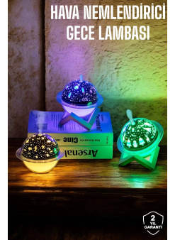 Hava Nemlendirici Masa Ve Gece Lambası Usb Projeksiyon Aromaterapi