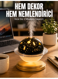 Hava Nemlendirici Renk Değiştiren Oda Kokusu Yıldızlı Projektör