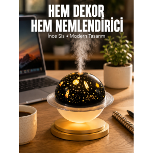 Hava Nemlendirici Renk Değiştiren Oda Kokusu Yıldızlı Projektör