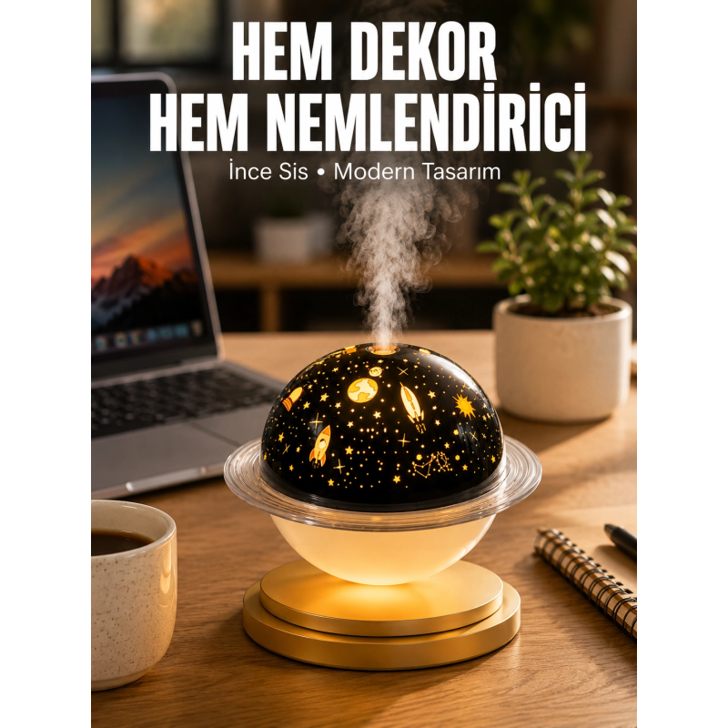 Hava Nemlendirici Renk Değiştiren Oda Kokusu Yıldızlı Projektör Hava Nemlendirici Renk Değiştiren Oda Kokusu Yıldızlı Projektör