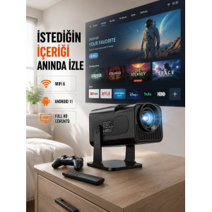 Hcs350pro 1080p Full Hd Taşınabilir Android Projektör Yeni Nesil